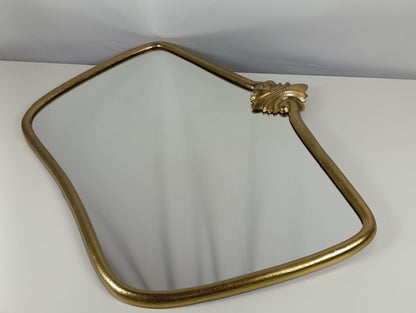 Sealed - 90 Cm X 60 Cm - Cast Decorative Metal Wall Mirror Gold - Threshold - D (Open Box)