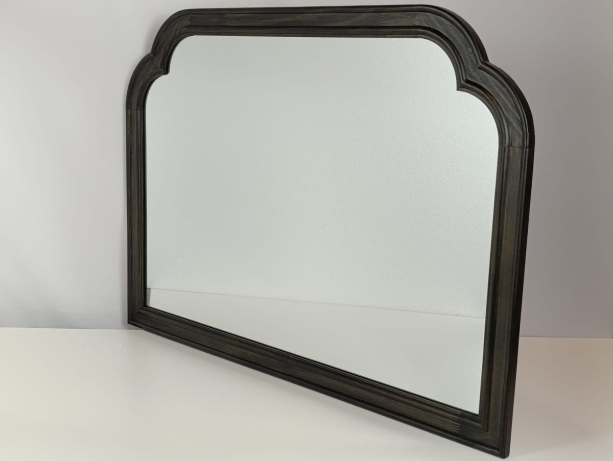 Sealed-92Cm X 66Cm French Country Mantle Wood Mirror Natural-Threshold™ (Black Color) (Open Box)
