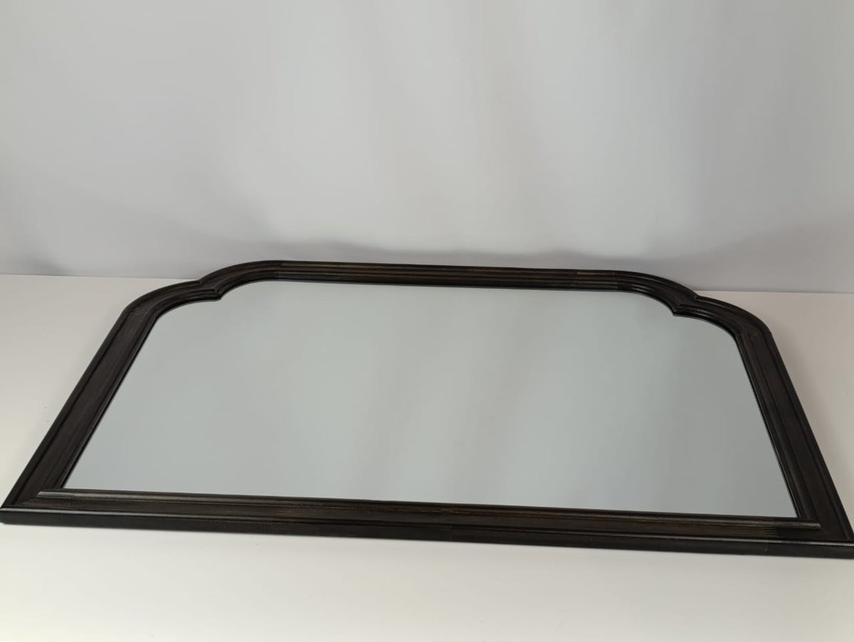 Sealed-92Cm X 66Cm French Country Mantle Wood Mirror Natural-Threshold™ (Black Color) (Open Box)