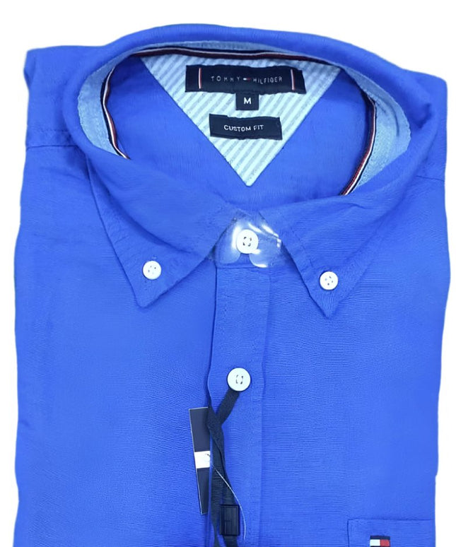 Tommy Hilfiger Men’s Long Sleeve Shirt, BLUE