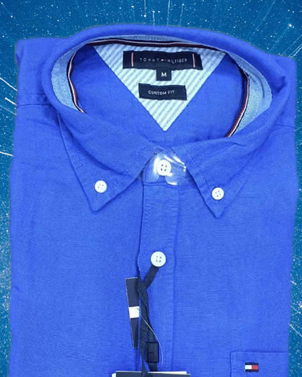 Tommy Hilfiger Men’s Long Sleeve Shirt, BLUE