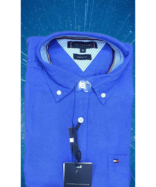Tommy Hilfiger Men’s Long Sleeve Shirt, BLUE