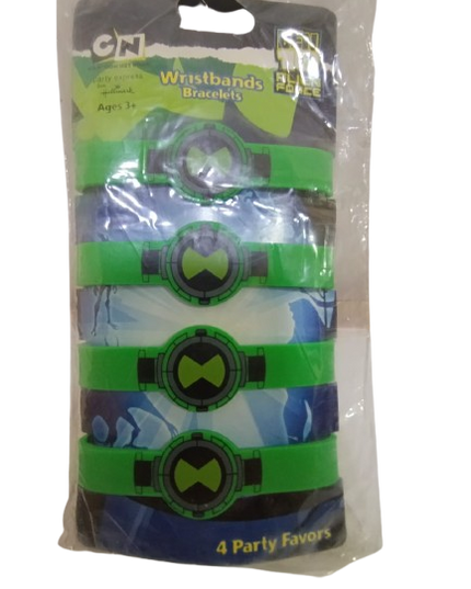 Ben 10 wrist band Bracelete 4 Qty Wristbands