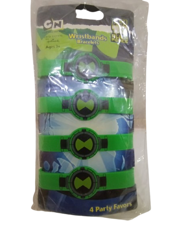 Ben 10 wrist band Bracelete 4 Qty Wristbands
