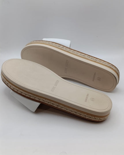 Size: 40 - Steve Madden Women's Enough Sandal, White Leather