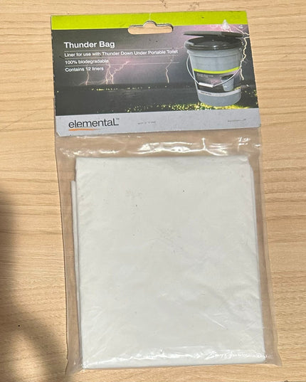 Elemental Thunder bag under portable toilet