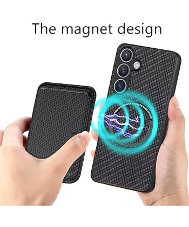 Samsung Galaxy S24 case magnetic back magsafe card holder leather pocket