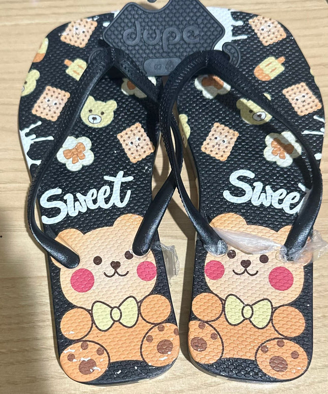 Phonolite printed bear women's slipper