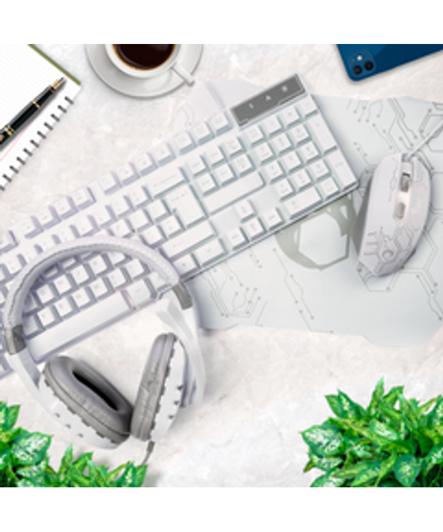 Orzly White Gaming Keyboard RGB USB Wired Rainbow Keyboard Designed for PC Gamers, PS4, PS5, Laptop, Xbox, Nintendo Switch, RX-250 Hornet Edition