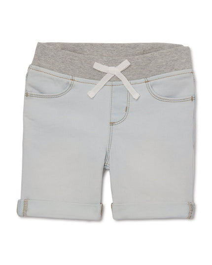 SIZE XXL 18 - Wonder Nation Girls Knit Waist Denim Bermuda Shorts