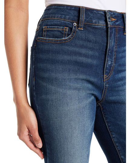 SIZE: XS(0-2) - Time and Tru Women's Slim Fit Capri Jeans with Side Slit Hem, 23" Inseam