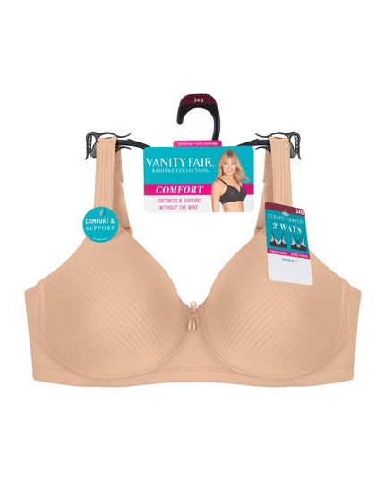 SIZE: 38B - Vanity Fair Radiant Collection Women's Full Coverage Comfort Wireless Bra, Style 3472389