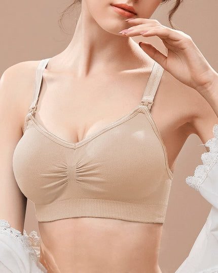 SIZE: XL - Womens Sleeping Nursing Bra Wirefree front buckle Breastfeeding Maternity Bralette Pack of 3
