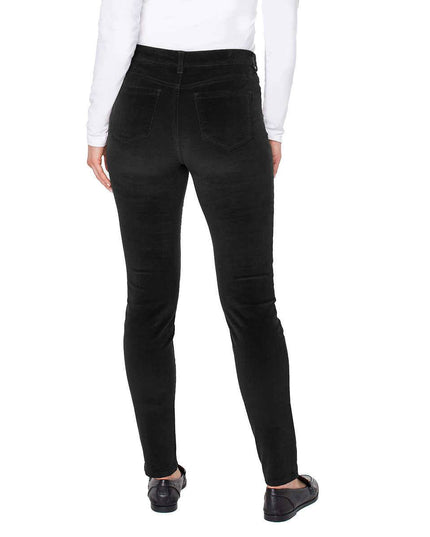 SIZE: 29 - Well Worn Women High Rise Corduroy Skinny Pant (Black 08/29)