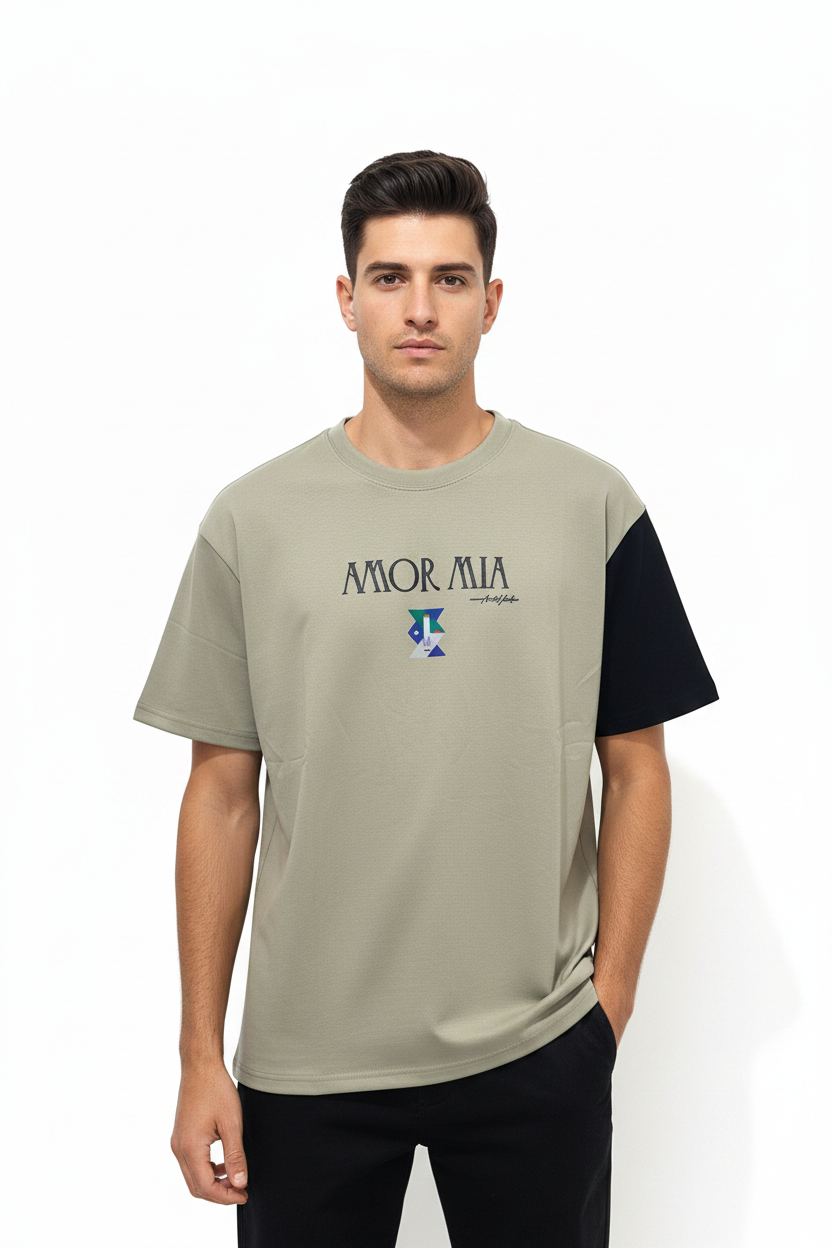 Amor Mia T-Shirt on Male Model