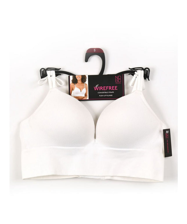 SIZE: S - No Boundaries Women's Light Lift Wirefree Seamless Ribbed Bra