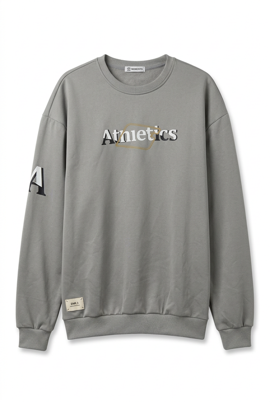 Momento Men's "Athletics" Graphic Crewneck Sweatshirt (Style JL4587)