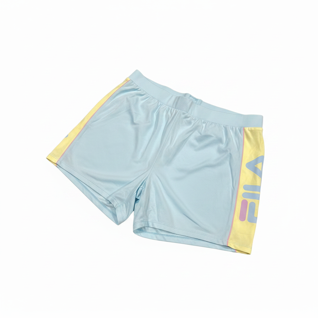 Baby Blue FILA Shorts - Angled