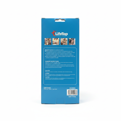Back of Life Top wrist support blue box with instructions