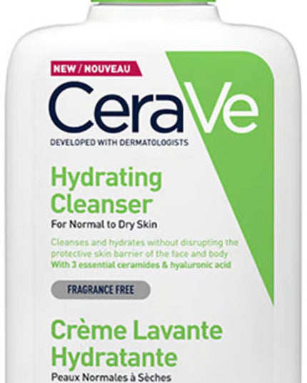 CeraVe Hydrating Cleanser | Face and Body Wash for Normal to Dry skin with Hyaluronic Acid and Ceramides | Fragrance Free Paraben Free |8Oz, 236 ML