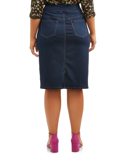 SIZE: 18W - Alivia Ford Women's Plus Size Pull-On Denim Skirt