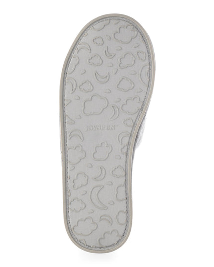 SIZE: 39 - Joyspun Women's Quilted Single Band Slide Slippers, Wide-Width