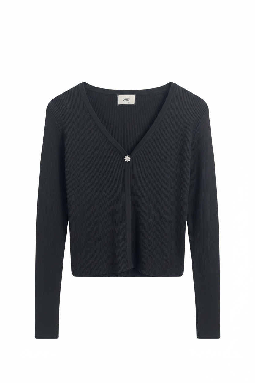 Black Cardigan - Front