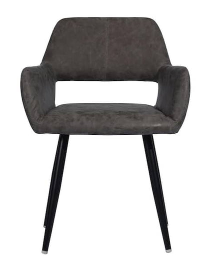 Cromwell Black Vintage Faux Leather Dining Chair