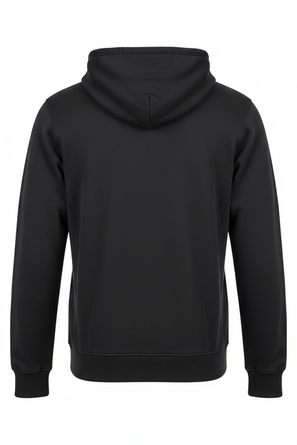 Black Zip Hoodie Back