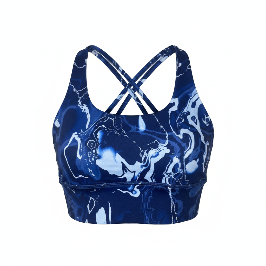 Blue Marble Sports Bra – Front