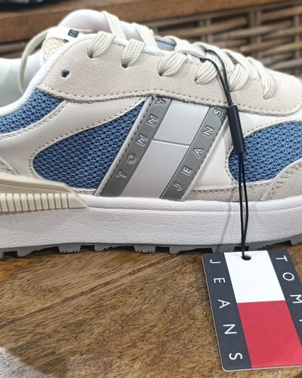 Tommy Jeans Men's Blue Mesh Sneakers – Branded Casual Shoes for Everyday Comfort & Style