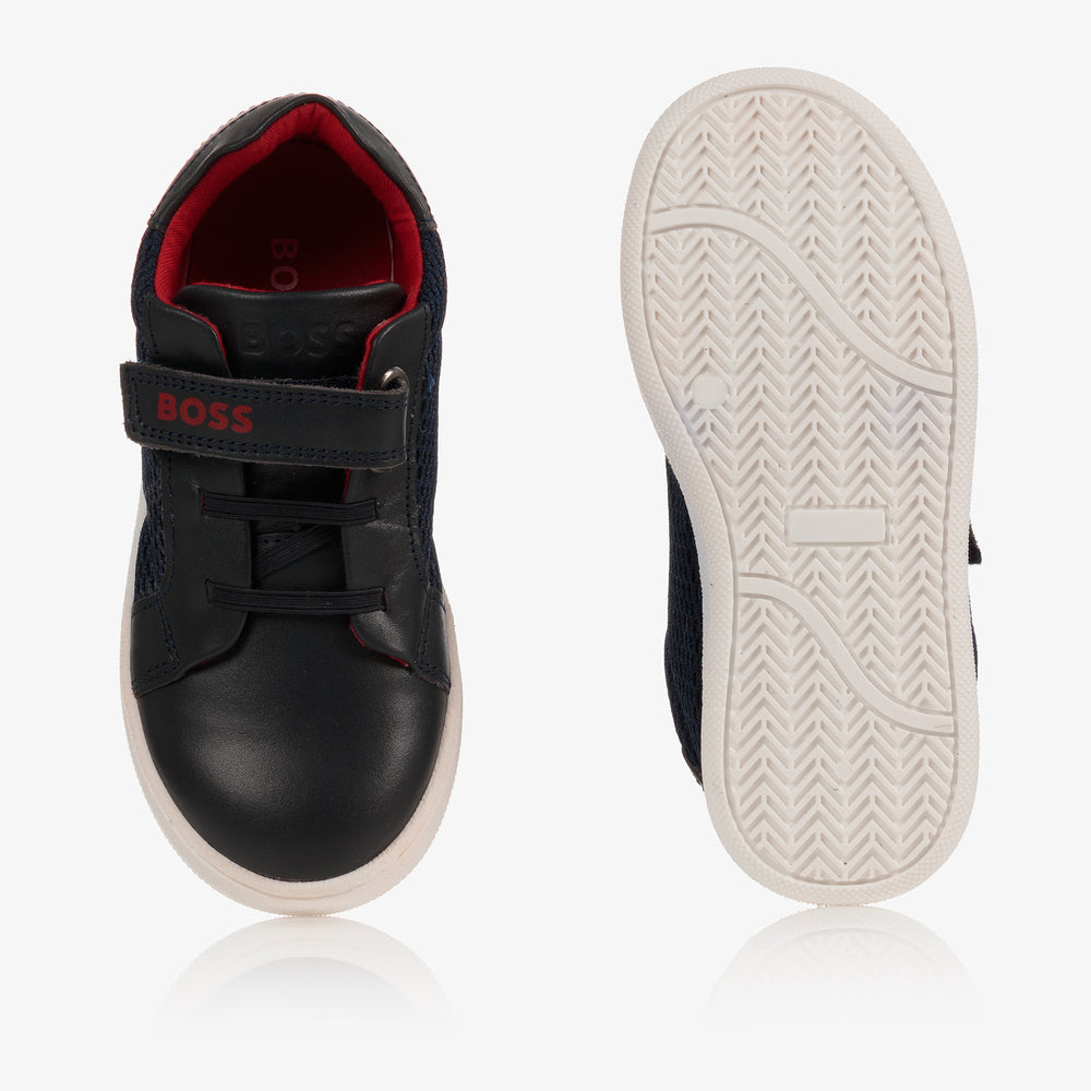 Hugo Boss Kids Strap Shoes Navy | Red