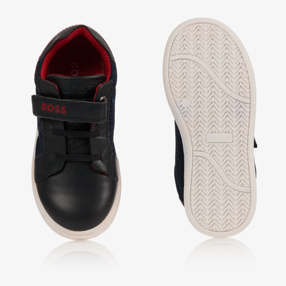 Hugo Boss Kids Strap Shoes Navy | Red