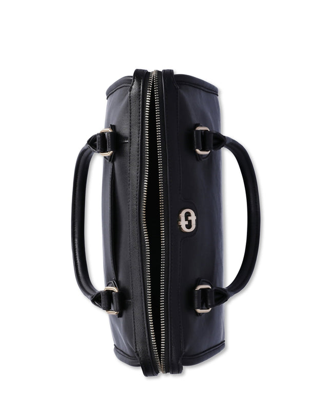 Time and Tru Women S Wyatt Satchel Handbag Black