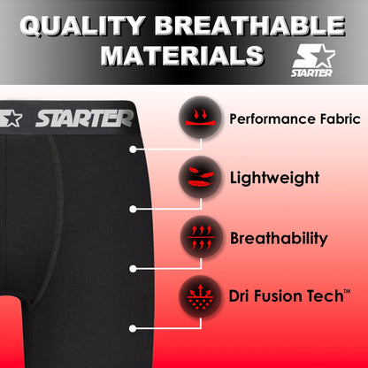Starter Men S Performance Athletic Stretch Boxer Briefs 6-Pack