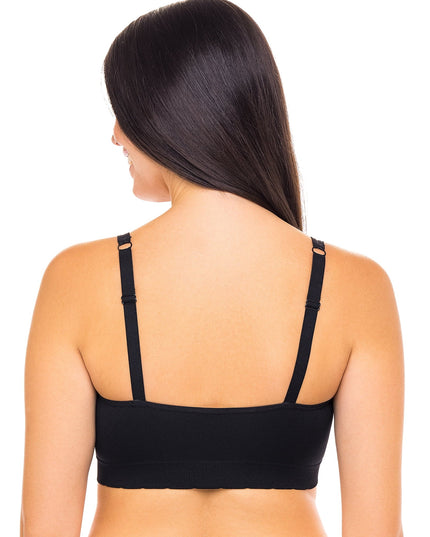 SIZE: XXL - Kindly Yours Women's Seamless Pullover V-Neck Bralette