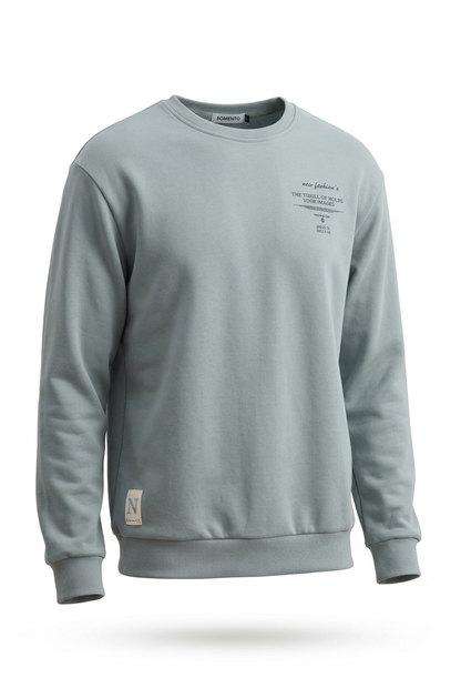 Clearance of Momento Sweatshirt – " Men's Casual Crew-Neck
