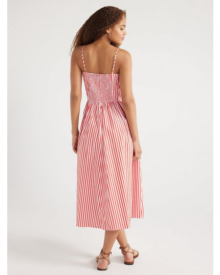 SIZE: M - Free Assembly Women's Sleeveless Square Neck Midi Dress