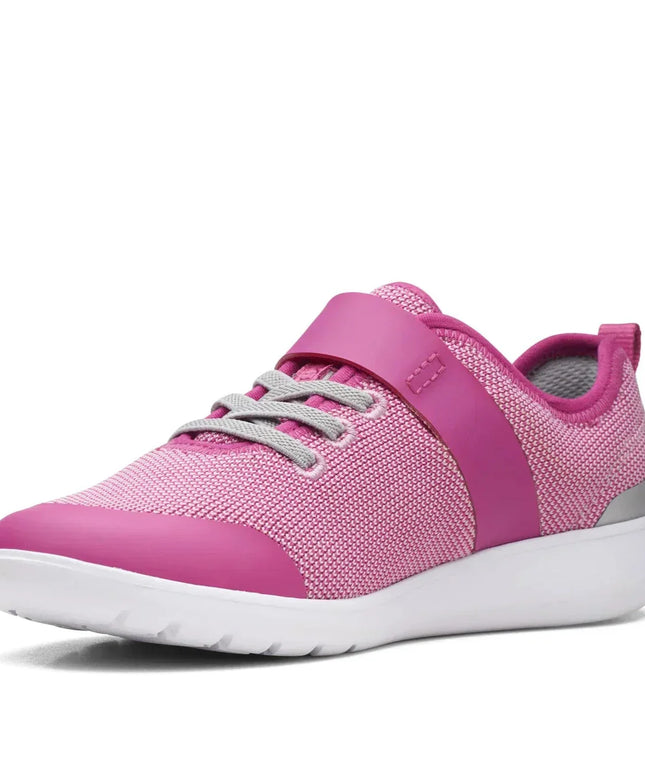 Clarks Hoop Run Girl's Sneakers in Pink - Fun and Fashionable