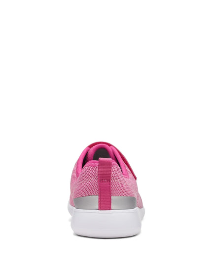 Clarks Hoop Run Girl's Sneakers in Pink - Fun and Fashionable