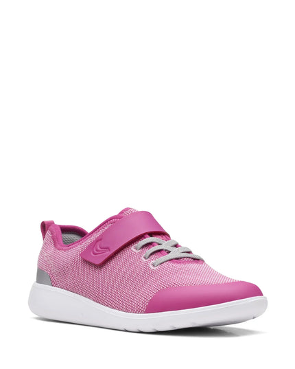 Clarks Hoop Run Girl's Sneakers in Pink - Fun and Fashionable