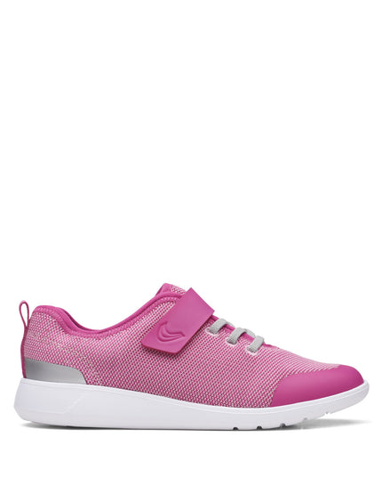 Clarks KIDS scape track youth Athletic Shoes - Ready for Action PINK COLOR