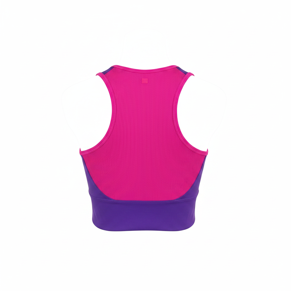 Color-Block Sports Bra - Back View Corrected