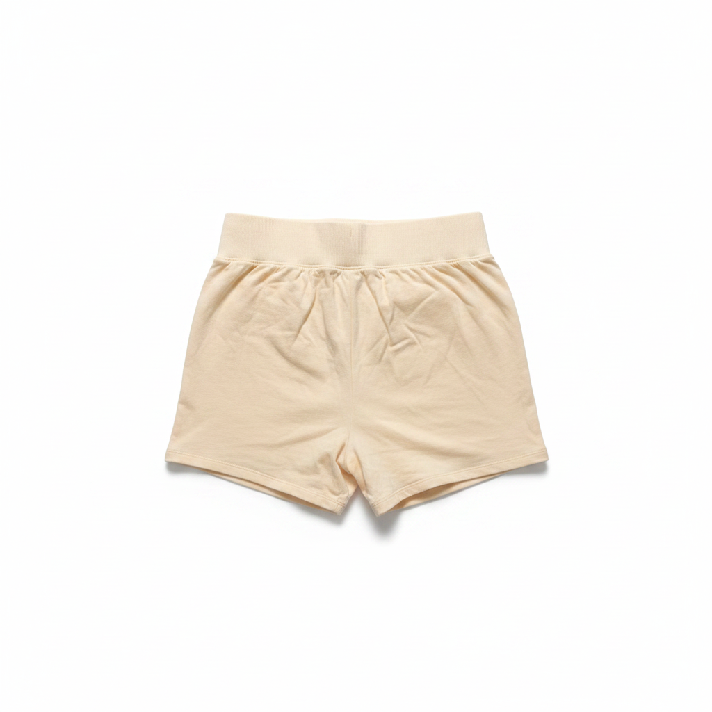 Cream Shorts - Back Folded