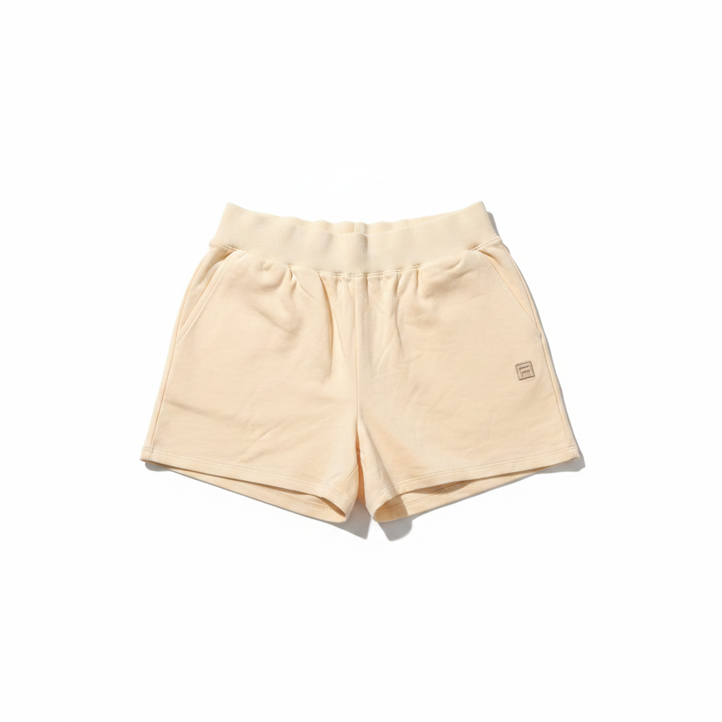 Cream Shorts - Flat Lay
