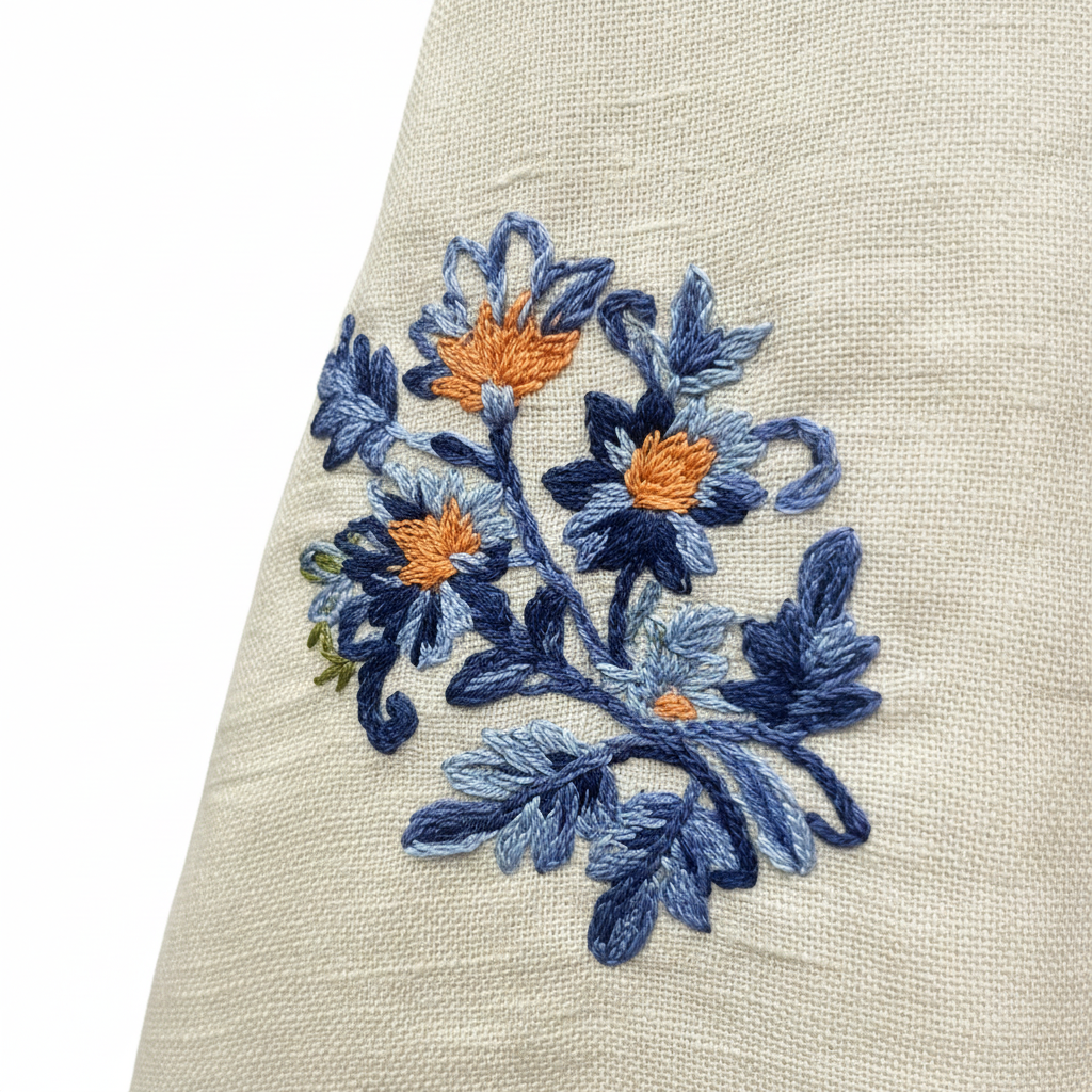 Detail Shot - Floral Embroidery