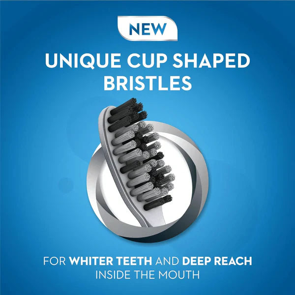 Oral-B Cavity Defense Toothbrush With Charcoal Extract, Medium, Cleans Deep, Removes Stain, 2 pcs (Buy 2 Get 2 Free)