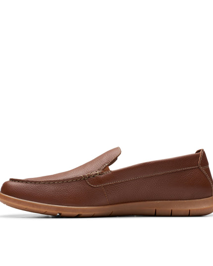 Clarks Flexway Step Men’s Tan Leather Moccasins Light Brown