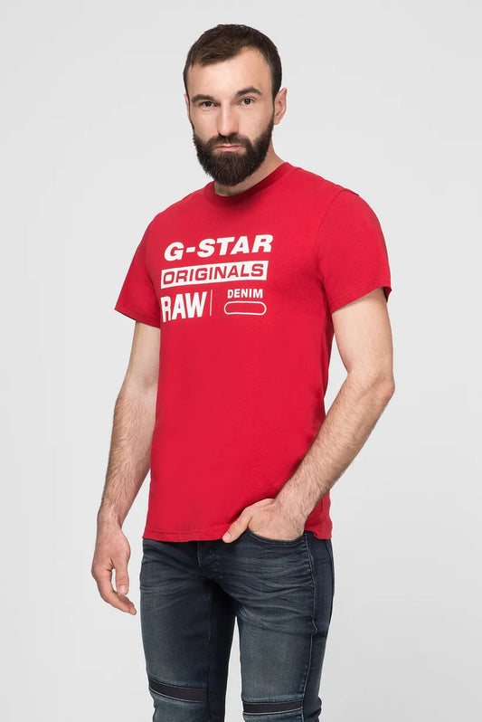 Men'S Red Graphic T-Shirt G-Star Raw D14143.336