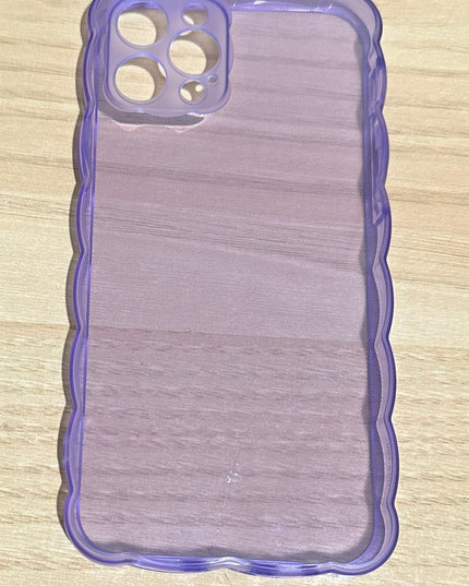 Cute curly case wave frame shape for iPhone 12 Pro clear case